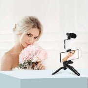 Handy Vlogging Kit β All-in-One Video Making Set with Shotgun Mic, LED Light & Remote